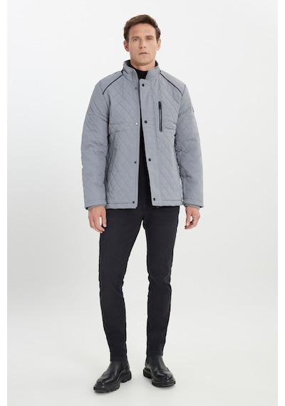 AC&Co / Altınyıldız Classics Erkek Grı Standart Fit Normal Kesim Dik Yaka Kapitone Desenli Çıtçıtlı Yan Cepli Overcoat Gri AC&Co / Altınyıldız Classics Erkek Grı Standart Fit Normal Kesim Dik Yaka Kapitone Desenli Çıtçıtlı Yan Cepli Overcoat Gri