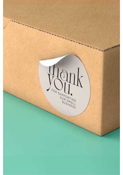 Small Business Thank You Sticker 3x3cm St2182 Çok Renkli