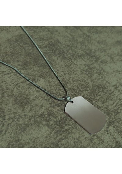 İsim Yazılan Asker Künyesi Dogtag Kolye - Paslanmaz Sevgiliye - Eşe - Babaya - Arkadaşa Çelik Kolye Beyaz