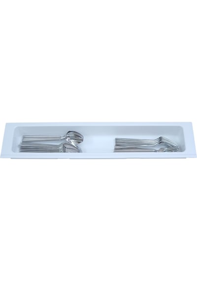 Mutfak, Çekmece Düzenleyici 1 Bölme Modül, Beyaz, 11 x 48 cm (Boydan 3,5 cm Kesilebilir)
