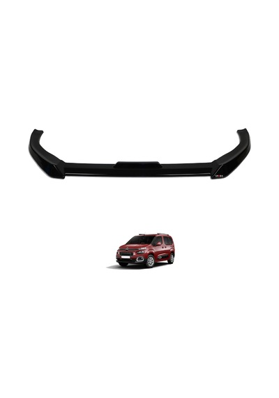 Citroen Berlingo 2019- Yılı Ve Sonrası Uyumlu Ön Tampon Lip Siyah