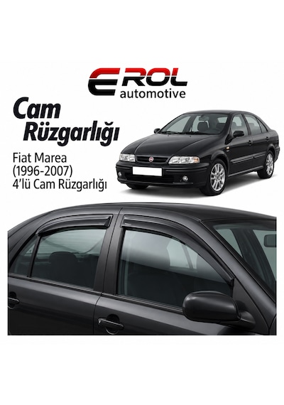 Fiat Marea 4'lü Mugen Cam Rüzgarlığı Siyah