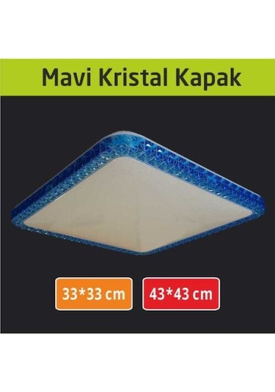 43x43 Mavi Kenarlı Sıva Üstü Led Panel Armatür 42w Mavi