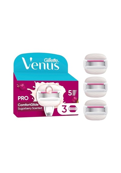 Gillette Venus Comfortglide Sugarberry Kokulu Miami Kadın 3'lü Yedek Bıçak