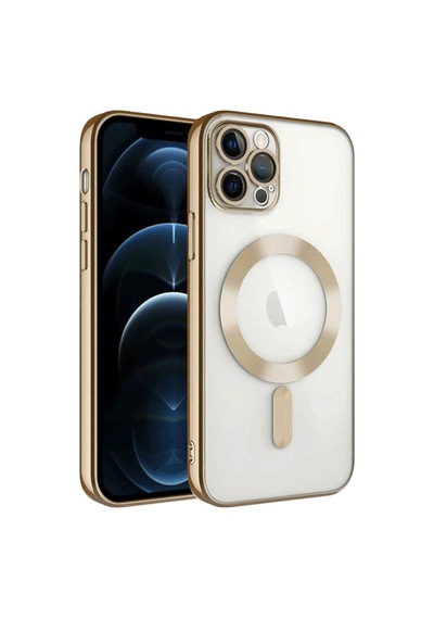 Apple iPhone Uyumlu-  13 Pro Kılıf Kross Magneticsafe Kapak - Gold Çok Renkli