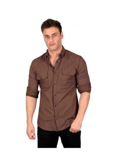 Deep Sea Deepsea Koyu Kahve Dar Kesim Likralı Spor Gömlek Büyük Beden Seçenekli Pamuklu Erkek Gömlek 2300421 Deep Sea Deepsea Koyu Kahve Dar Kesim Likralı Spor Gömlek Büyük Beden Seçenekli Pamuklu Erkek Gömlek 2300421