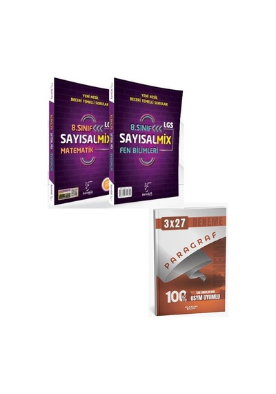 Karekök 2027 8. Sınıf Lgs Sayısal Mix Matematik Ve Fen Bilimleri+anla Kazan Paragraf Deneme
