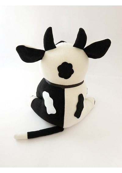 Joytoytr Peluş İnek 35 Cm Tatlı Oyun Arkadaşı Yerli Üretim Beyaz
