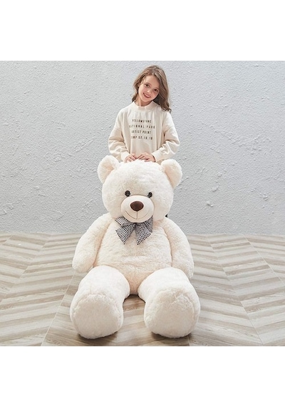 Peluş 120 Cm Papyonlu Sevimli Ayı - Sevgiliye Özel Hediye