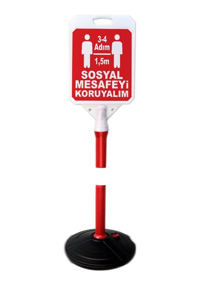 Sosyal Mesafe 1.5 Metre Uyarı Bariyer Dubası
