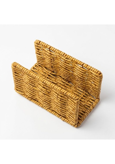 Deinhaus Hasır Örgü Peçetelik, Doğal Renk, Rattan, 14x5x8 Cm, Rustik Stil, Yemek Masası İçin Diğer