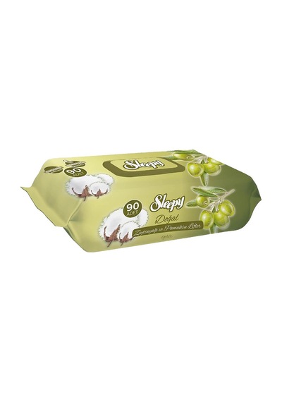 Sleepy 90'lı Zeytinyağlı Pamuklu Islak Bebek Havlusu Mega 48 Paket Ve Rosie Hediye Tekli