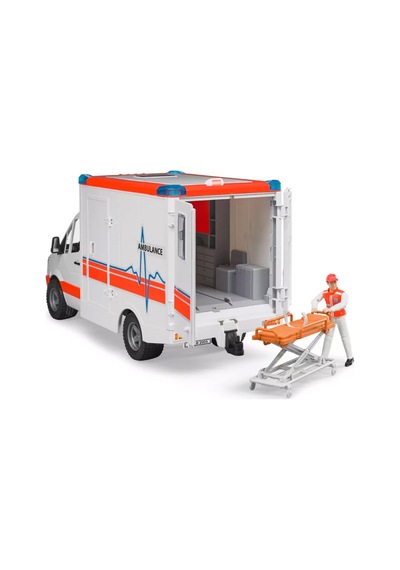 Bruder Mercedes Benz Sprinter Sirenli Ambulans ve Ekibi 02676