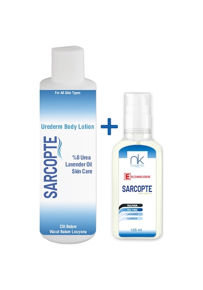 Sarcopte Cilt Bakım Losyonu Güçlü200 ML + Urederm Onarıcı Ve Yatıştırıcı Bakım Kremi 125 ML﻿﻿