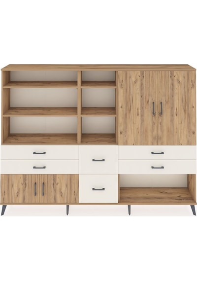 Arges Dolap 10 Raflı 6 Çekmeceli 4 Kapaklı 220x30x163 Çam-çam/ayt Çam-çam/aytaşı Arges Dolap 10 Raflı 6 Çekmeceli 4 Kapaklı 220x30x163 Çam-çam/ayt Çam-çam/aytaşı