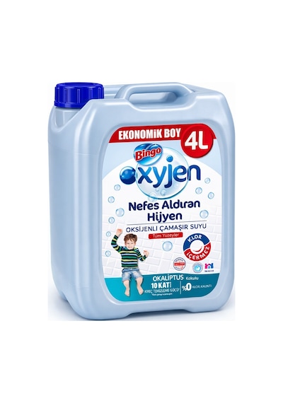 Bingo Oksijenli Çamaşır Suyu Okaliptus Ve Çam Kokulu 4 Lt 2'li 2'li Set