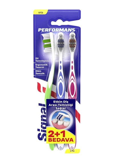 Sıgnal Perfomans 2+1 Orta Diş Fırçası - 5 Adet Tarı