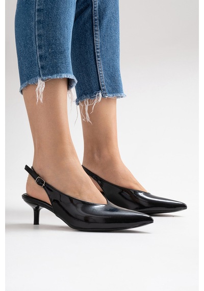 Alewomen Siyah Rugan Sivri Burun Arka Açık 4 Cm Topuk Boyu Gormi Stiletto Kadın Ayakkabı Siyah Rugan Alewomen Siyah Rugan Sivri Burun Arka Açık 4 Cm Topuk Boyu Gormi Stiletto Kadın Ayakkabı Siyah Rugan
