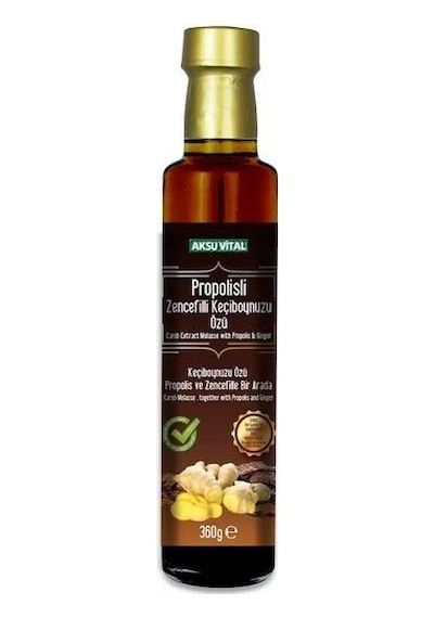 PROPOLİSLİ ZENCEFİLLİ KEÇİBOYNUZU ÖZÜ - 350 GR