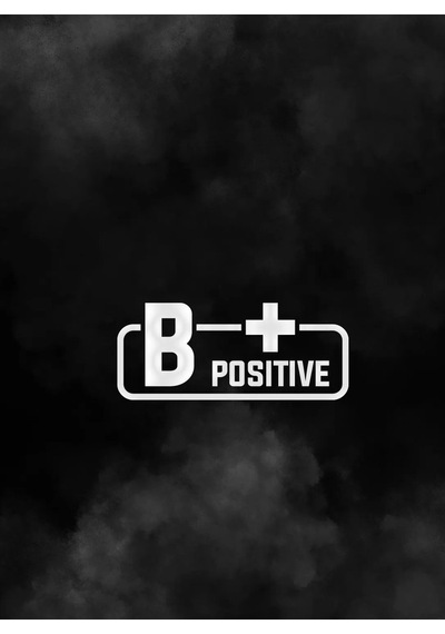 B + Pozitif Kan Grubu Araba Motorsiklet Etiket Sticker 14cm Beyaz Renk