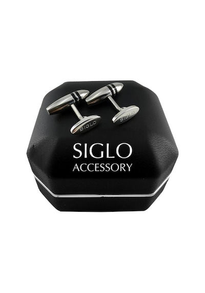 Siglo Siyah Çizgili Model Kol Düğmesi