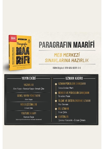 Paragrafın Maarifi Meb Merkezi Sınavlarına Hazırlık 5.6. Ve 7. Sınıflar