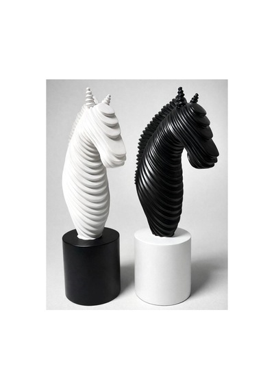 Özel Tasarım Polyester At Büstü Dekoratif Obje 25x14 Cm