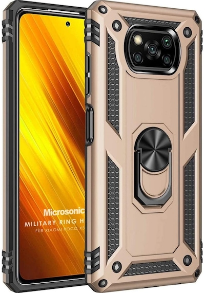 Xiaomi Poco X3 Pro Kilif Zirhli Standli Yüzüklü Tank Kapak 406470204