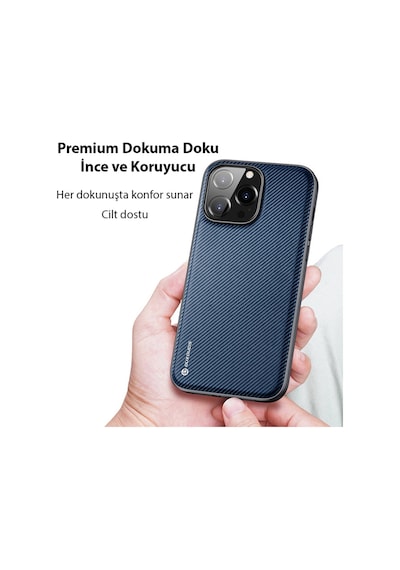 Dux Ducis Fino Serisi Apple Uyumlu iPhone 14 Pro Premium Dokuma Silikon Kilif 561082413