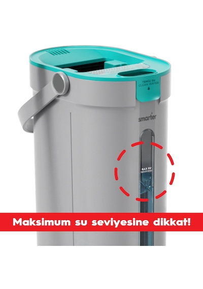 Smarter Aqua Jet Yedekli Temiz & Kirli Suyu Ayırma Özelliği Tablet Mop Temizlik Seti