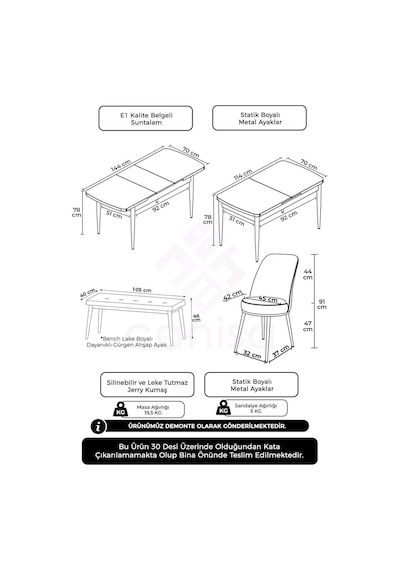 Canisa Kor Serisi 70x114 Açılabilir Mutfak Masası Takımı Barok Desen Masa 6 Gül Kurusu Sandalye Masa Siyah Sandalyeler Gülkurusu Canisa Kor Serisi 70x114 Açılabilir Mutfak Masası Takımı Barok Desen Masa 6 Gül Kurusu Sandalye Masa Siyah Sandalyeler Gülkurusu