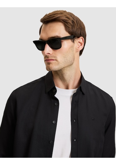 Pierre Cardin Siyah Slim Fit Dokulu Uzun Kollu Gömlek 50333820-vr046