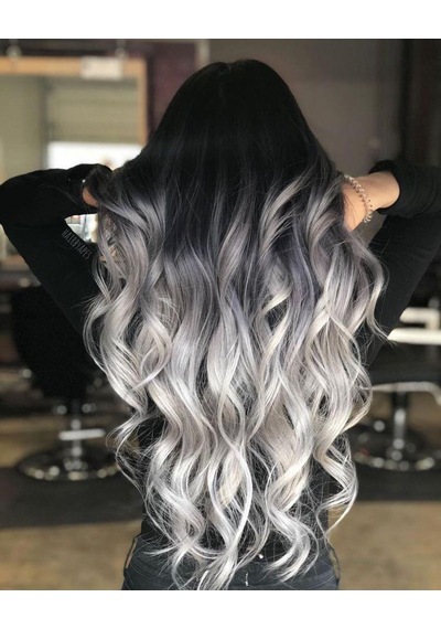 Gri Ombreli Saç Kaynak 25 Adet.Grey Hairextension