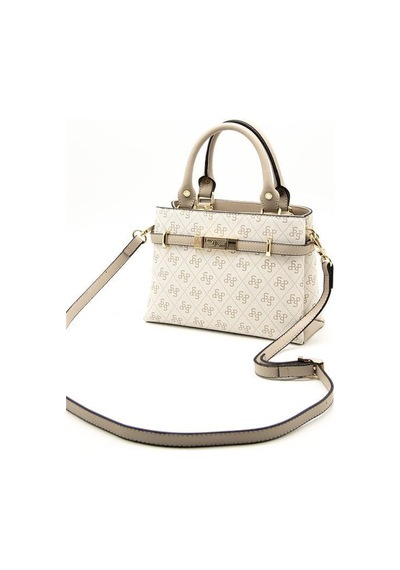 Silver Polo Sp1149 Kadın El Çantası Monogram Bej-kum