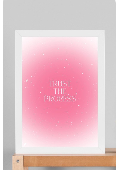 Trust The Process Çerçeveli Tablo Aura Enerji Renkleri - Sürece Güven