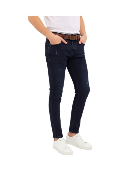 Erkek Silim Fit Jeans Tırnak Eskitme Model Pantolon 311 Bgl-st04975 Lacivert