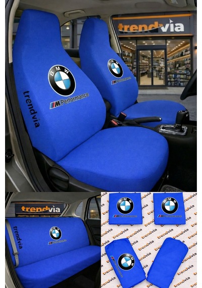 Bmw Logolu Oto Koltuk Kılıfı Ön Arka Set Penye Likralı Universal Koltuk Koruyucu Servis Kılıfı 53169840
