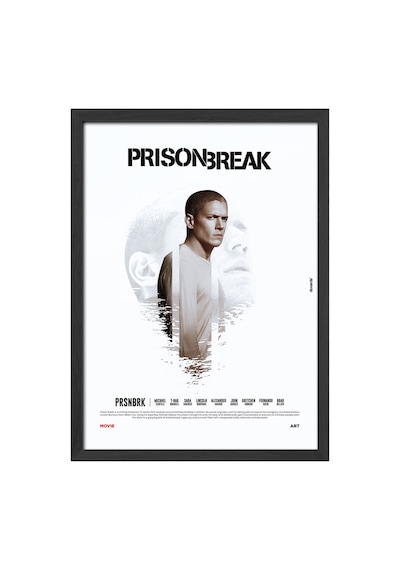 Prison Break Siyah Ahşap Çerçeveli Poster, Dizi Duvar Tablosu
