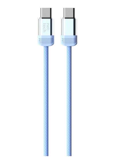 Nettech Nt-dc47 60w Plastik 100 Cm Type-c To Type-c Şarj Ve Data Kablosu Mavi