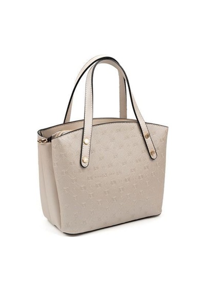 Silver Polo Sp1021 Kadın El Çantası Logolu Bej-s.bej