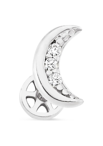 Beyaz Altın Tragus Hilal Piercing As79pcr3 Altınsepeti