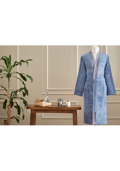 Maskulen Colorado Açık Mavi Kimono Bornoz L