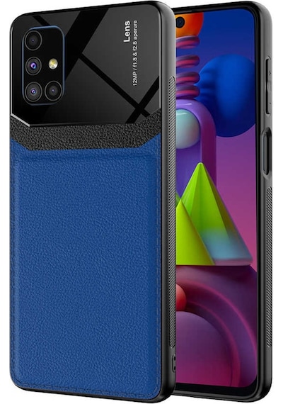 Samsung Galaxy Uyumlu M51 Kilif Lens Deri Görünümlü Tpu Kapak 474337972