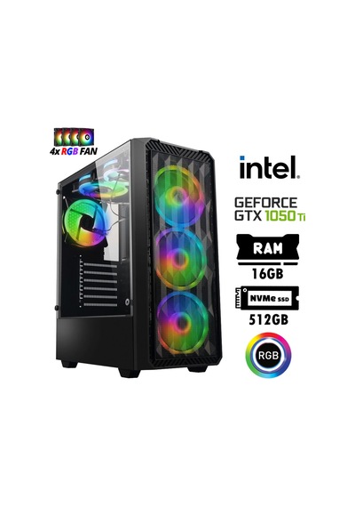 Xaser Nano X10 i3-13100F 16 GB 512 GB M.2 NVMe SSD 4 GB GTX1050Ti Free Dos Masaüstü Oyuncu Bilgisayarı