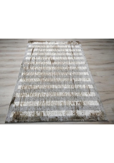 Yamalı Home Tuğra Black 1650Vizon Kahve 160X230 Cm Modern Halı