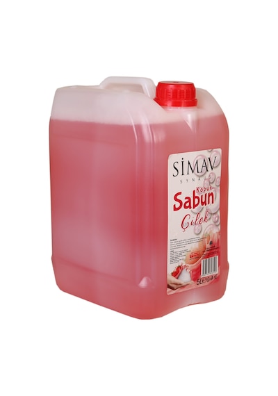 Simav Termal Sulu Çilek Özlü Köpük Sabun Seti 5 L + 500 ML