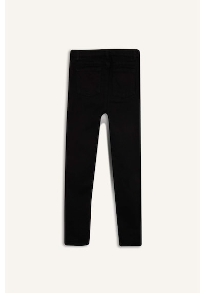 Defacto Okul Slim Fit Dar Kesim Düz Paça Jean Pantolon Erkek Çocuk C3683A824AU Siyah