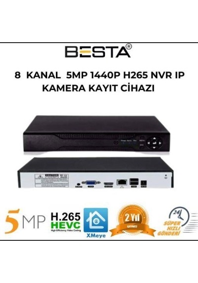 5 Mp 4 İç Mekan 4 Dış Mekan Kameralı Ip Poe Güvenlik Seti