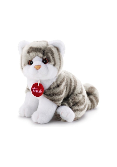 Trudi Kitten Brad White Grey Peluş Kedi 20 Cm