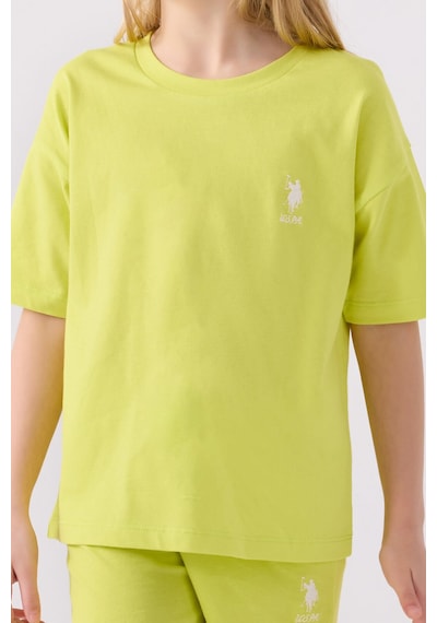 U.S. Polo Assn. U.s. Polo Assn Kız Çocuk Sarı Bermuda Takım Us1848-c-v43 Sarı